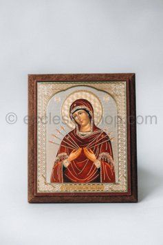 Икона Пресвятой Богородицы Семистрельная ICON-SEMYSTRILNA-MDF-12x14 фото
