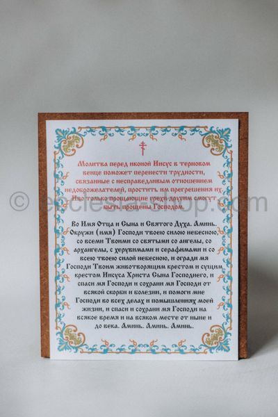 Икона Иисуса Христа в терновом венце ICON-ISUS-TERNOVYY-VINEC-MDF-12x14 фото