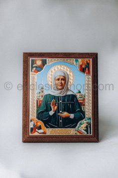 Икона св. Матрона ICON-MATRONA-MOSKOVSKA-MDF-12x14 фото
