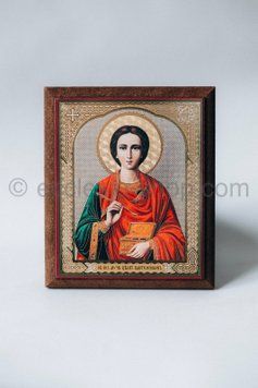 Икона св. великомученика Пантелеимона ICON-PANTELEIMON-MDF-12x14 фото